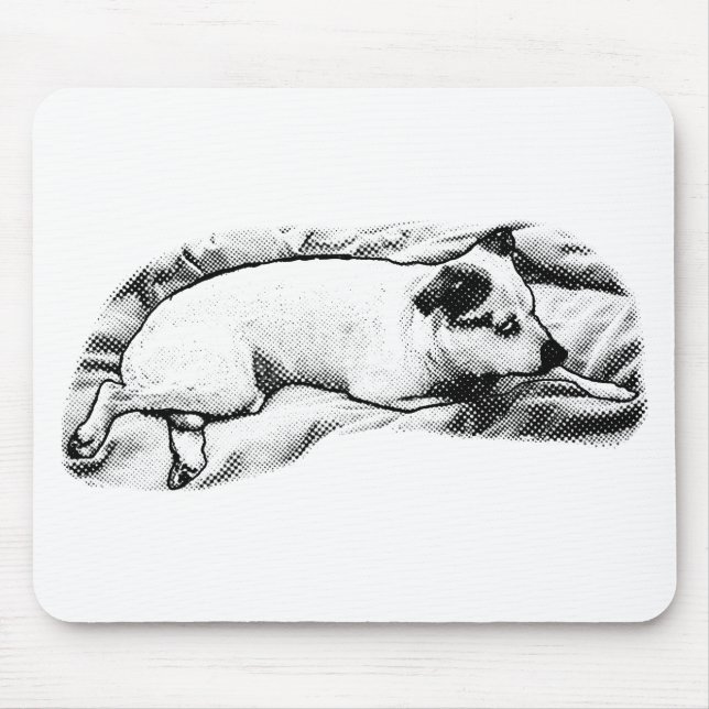 Mousepad Foco Terrier, Elevação De Mesa Dotada (Frente)