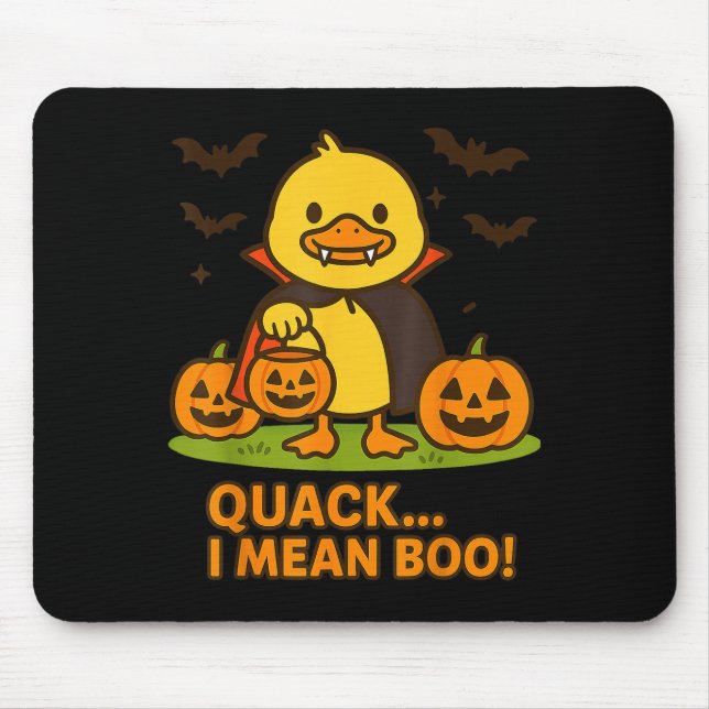 Mousepad Fodona de Halloween de Pato Engraçado - Quack I Re (Frente)