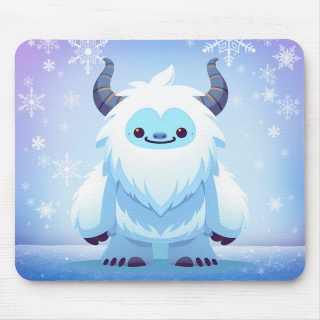 Mousepad Fofa Christmas/inverno yeti (Frente)
