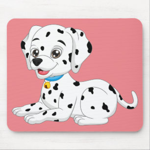 Mousepad Fofinho Cachorro Fogo Cão Rosa Desenho Dálmata