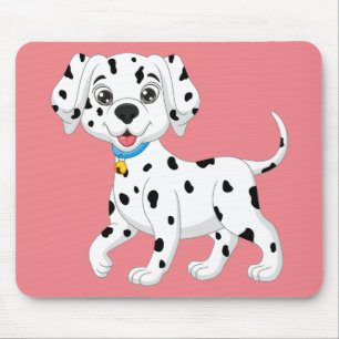 Mousepad Fofinho Cachorro Fogo Cão Rosa Desenho Dálmata Rat