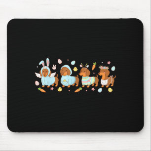 Mousepad Fofinho coelho dachshund amante de cães feliz dia