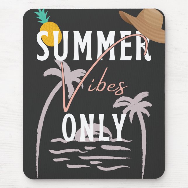 Mousepad Fofo de verão só na praia (Frente)