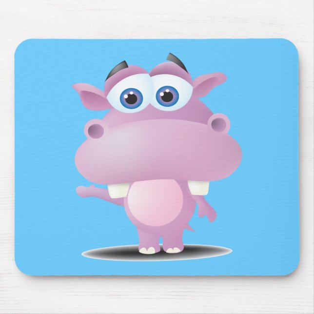Mousepad fofo hipopótamo triste (Frente)
