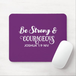 Mousepad Fofo Roxo Escuro Forte e Corajoso Simples