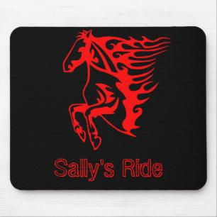 Mousepad Fogo Chato Vermelho Bronco Mustang Cavalo Selvagem