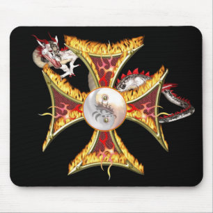 Mousepad Fogo da cruz maltesa