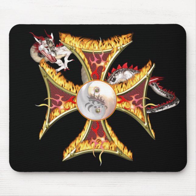 Mousepad Fogo da cruz maltesa (Frente)