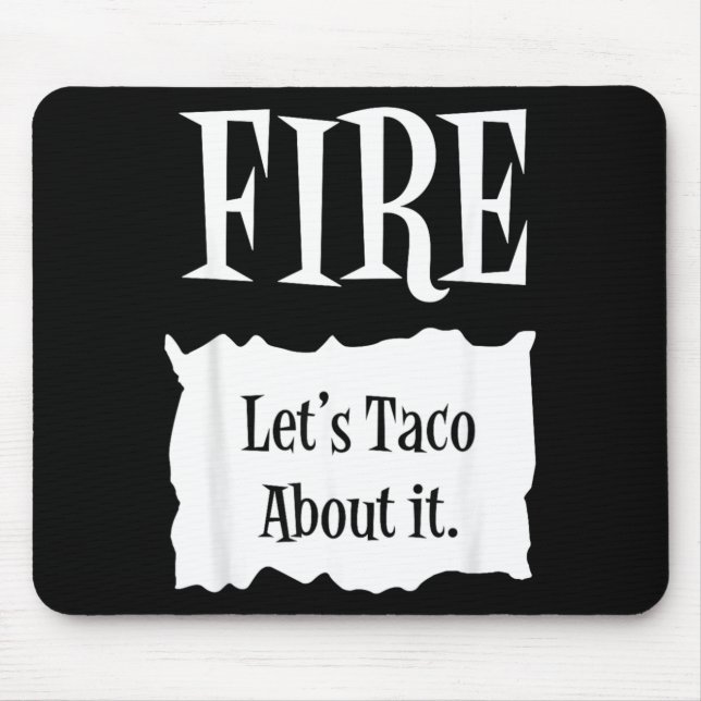 Mousepad FOGO - Fantasia de Taco de Halloween do Pacote Que (Frente)
