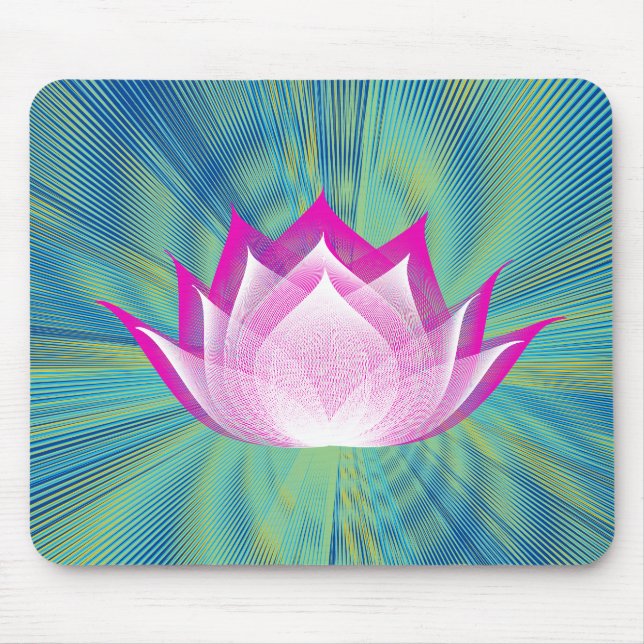 Mousepad Fogo Lotus Black Tea Pink Verde Modelo (Frente)
