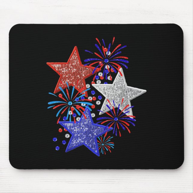 Mousepad Fogos de Artifício de 4 de Julho (Frente)