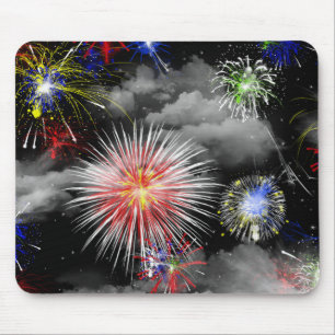 Mousepad Fogos De Artifício Em Nuvens