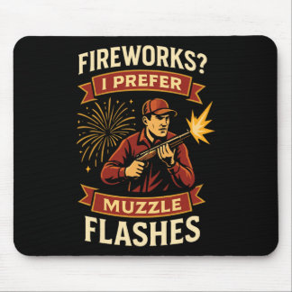 Mousepad Fogos de Artifício Eu Prefiro Clarões de Cano Caça
