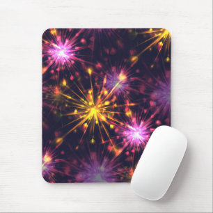 Mousepad Fogos de artifício festivos de coração