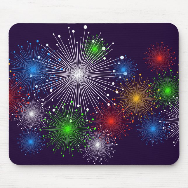 Mousepad Fogos de artifício finos - Legal cinza-retrorrefle (Frente)