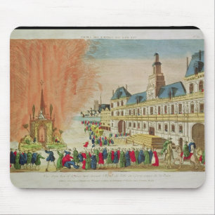 Mousepad Fogos-de-artifício na frente do hotel de Ville em
