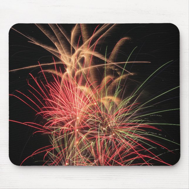 Mousepad Fogos de artifício no Pad Noturno do Mouse (Frente)