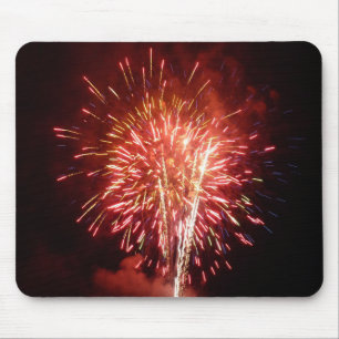 Mousepad Fogos de Artifício Vermelhos, Brancos e Azuis II P