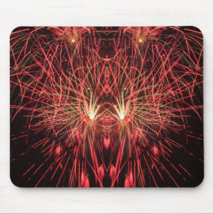 Mousepad Fogos-de-artifício vermelhos no tapete do rato