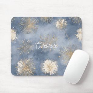 Mousepad Fogueira Azul Ouro Branco Celebra