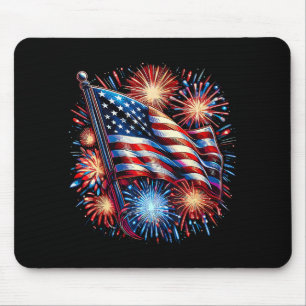 Mousepad Fogueira da Bandeira dos EUA Patriótica