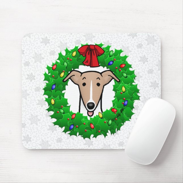 Mousepad Foguetes e luzes natalinas - Faca e branco (Com mouse)