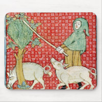 Fol.59v novembro: Recolhendo bolotas