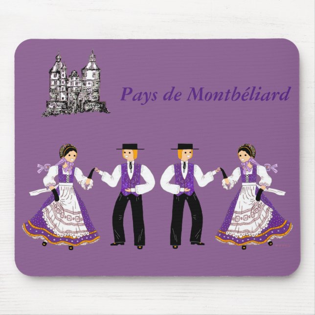 Mousepad Folclore du Pays de Montbéliard, França (Frente)
