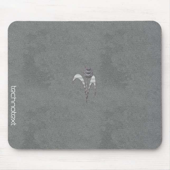 Mousepad Folha Chic legal Adicionar Imagem de Texto Flor Pr (Frente)