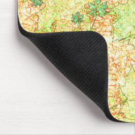 Mousepad Folha de abstrato acer no chão arranhado, em bege