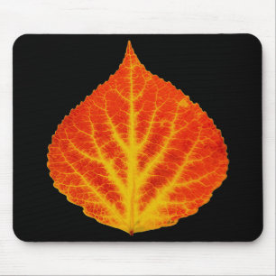 Mousepad Folha de Aspen Vermelha e Amarela #10