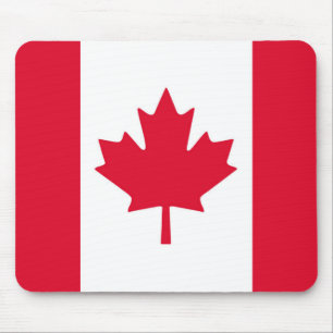 Mousepad Folha de bordo canadense Canadá branco vermelho da