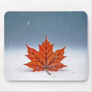 Mousepad Folha de Bordo na Neve Fresca