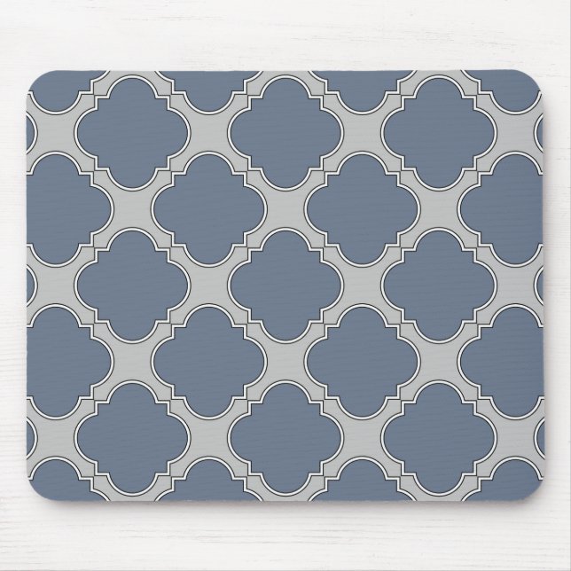 Mousepad Folha de cinza azul (Frente)