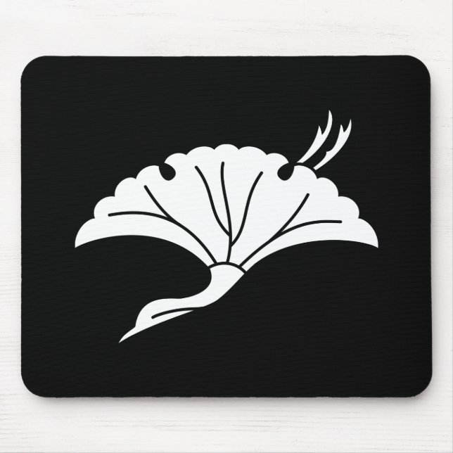 Mousepad Folha de ginkgo em forma de grua (Frente)