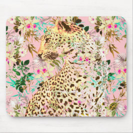 Mousepad Folha de impressão-leopardo tropical do Havaí