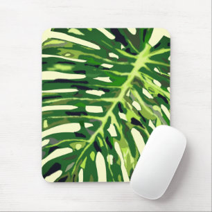 Mousepad Folha de Monstera Tropical -