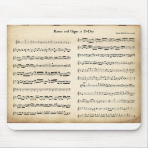 Mousepad Folha de música Pachelbel Kanon und Gigue em D Du