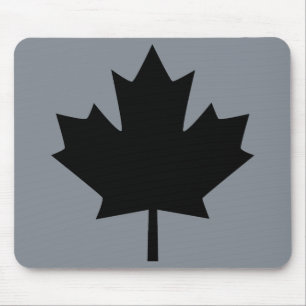 Mousepad Folha de Na moda canadense Black Maple