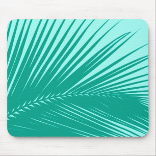 Mousepad Folha de palmeira - turquesa e aqua