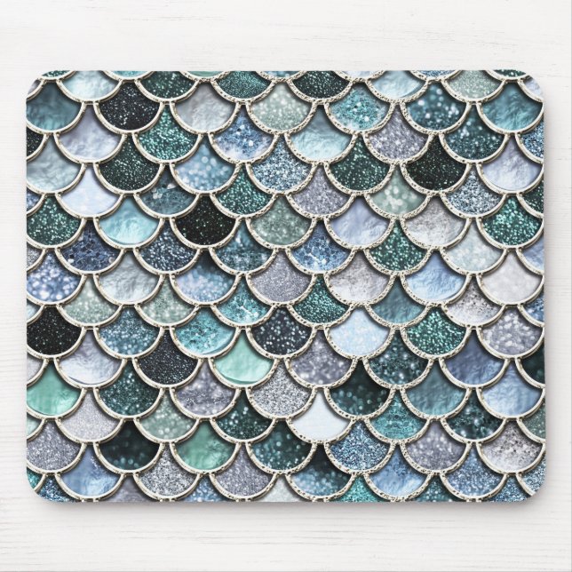 Mousepad Folha de Silver Metálica Brilhante Escalas (Frente)