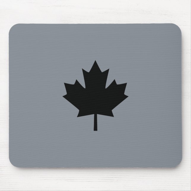 Mousepad Folha na moda canadense de mapeamento preto (Frente)