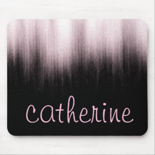 Mousepad Folha Negra rosa Dourada com Folha de Folha Negra