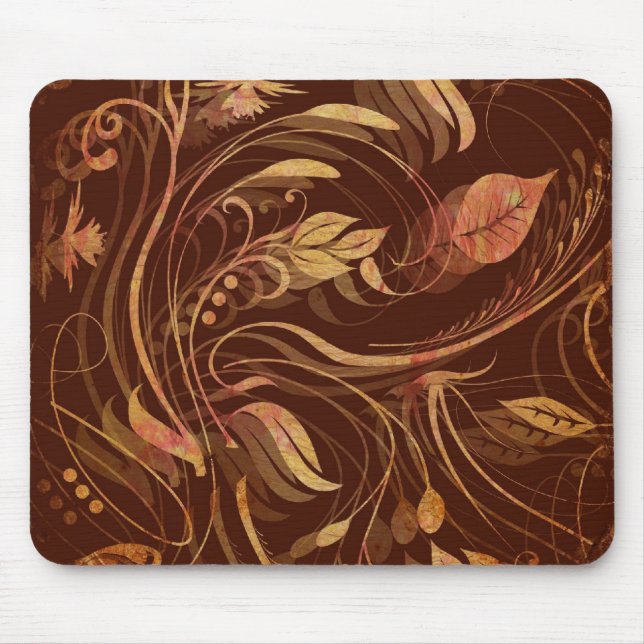 Mousepad Folhagem de Impressão de Queda Elegante (Frente)