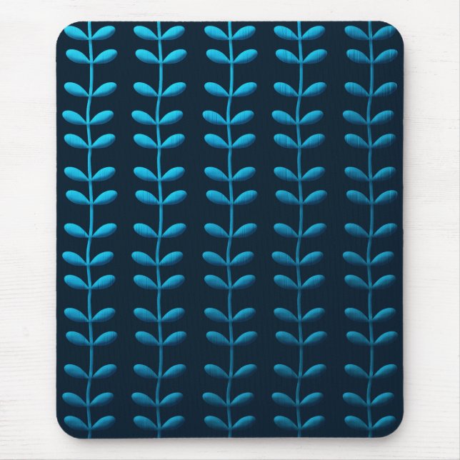 Mousepad folhas azuis (Frente)