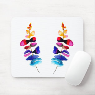 Mousepad Folhas coloridas adoráveis aquarela