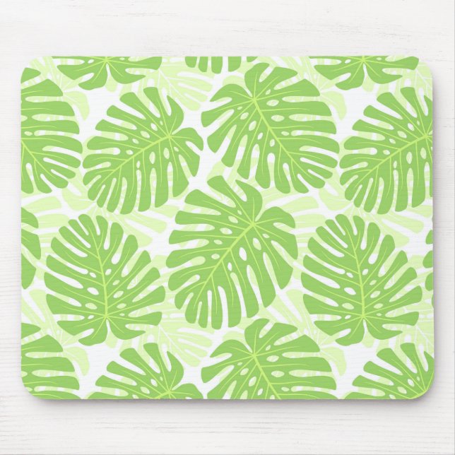 Mousepad Folhas da planta tropical - teste padrão de (Frente)