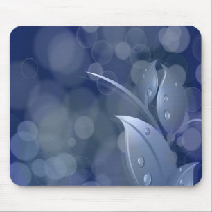 Mousepad Folhas de Bokeh Azul