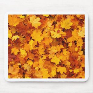 Mousepad Folhas de bordo amarelas de outono