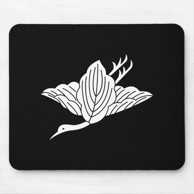 Mousepad Folhas de carvalho em forma de grou (Frente)